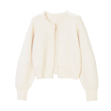 Pearl Trim Cardigan – Elegant Glamour Knit Cardi