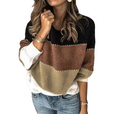 Colourblock Knit Sweater – Modern Spring Pullover Jumper