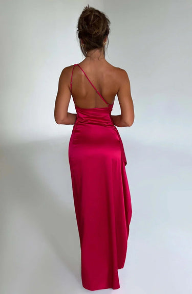 Satin Evening Gown Maxi Dress – Luxe Formal Occasion Dress