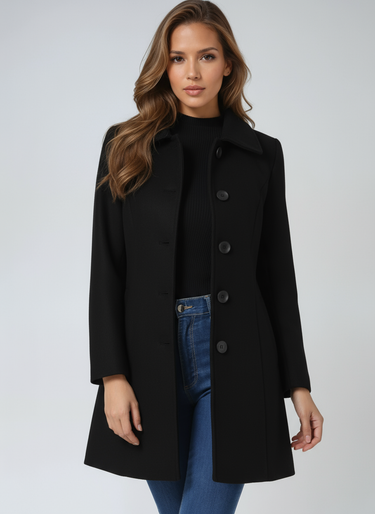 Single-Breasted Trench Coat – Tailored Winter Coat