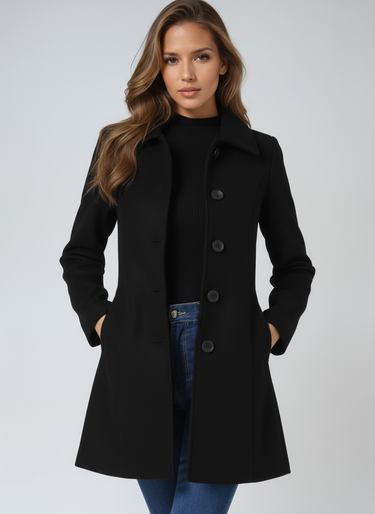 Single-Breasted Trench Coat – Tailored Winter Coat