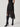 Black Laser Cut Midi Skirt – Sculptural Jacquard Knit Skirt