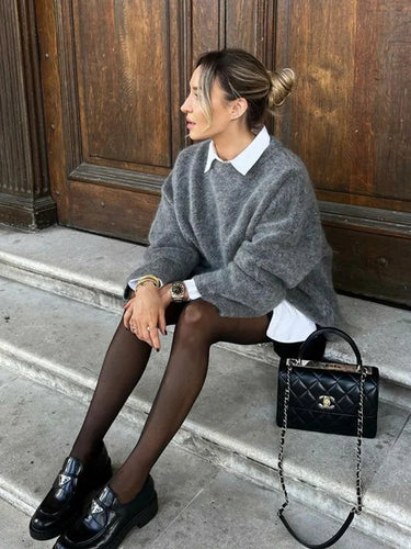 Oversized Wool Sweater – Fluffy Soft Knit Jumper