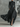 Women's Black Turtleneck Top and Pleated Midi Skirt Two-Piece Set