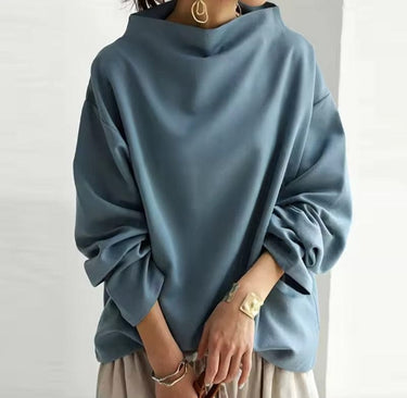 Soft Knit High Neck Top – Relaxed Fit Jumper Top