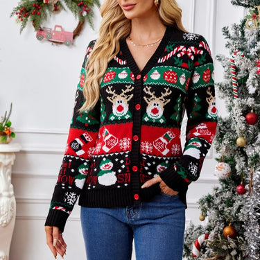 Christmas Knit Cardigan – Festive Holiday Sweater Jacket