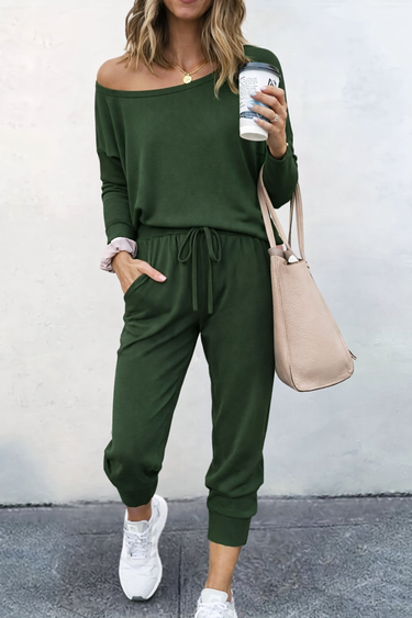 Women's Effortlessly Chic Two-Piece Top and Trouser Set