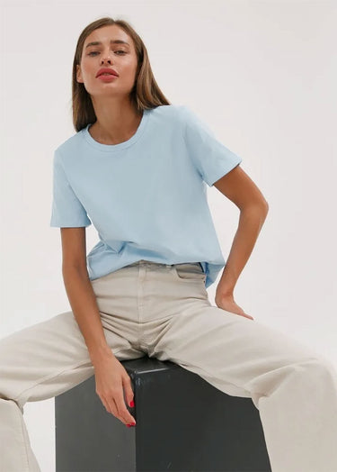 Classic Cotton T-Shirt – Clean Crew Neck Short Sleeve Everyday Tee