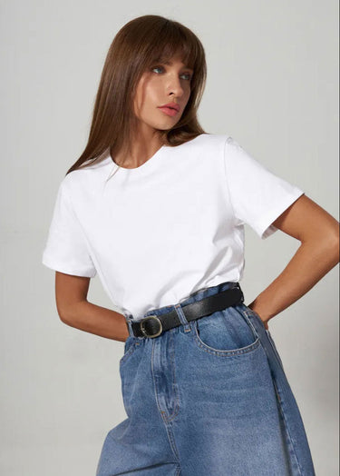 Classic Cotton T-Shirt – Clean Crew Neck Short Sleeve Everyday Tee