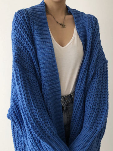 Oversized Split Knit Cardigan – Relaxed Open Front Cardi