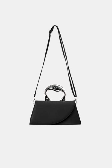 Marnie | Structured Trapezoid Tote Bag With Metal Handle