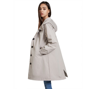 Quenby | Long Hooded Jacket with Button Fastening