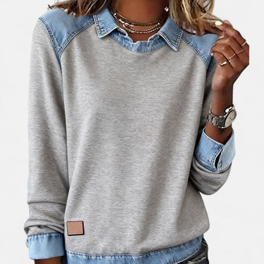 Long Sleeve Knit Pullover Top – Trendy Fitted Jumper