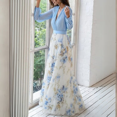 Elegant Floral Summer Party Maxi Dress – Occasion-Ready Gown
