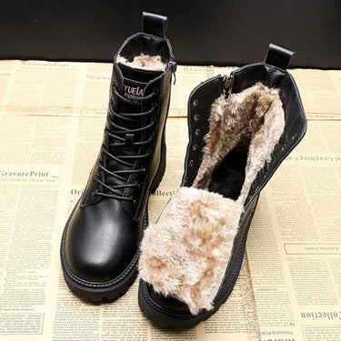 Lettice | Black Leather Boots with Non Slip Sole