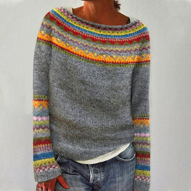 Retro Multicolour Stripe Sweater – Relaxed Knit Jumper