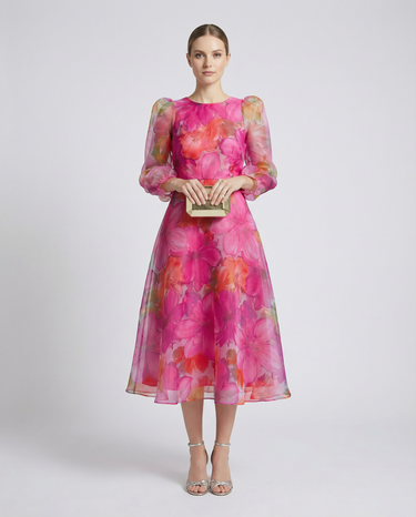 Mesh Dress – Stylish Printed Design for Office and Summer Events