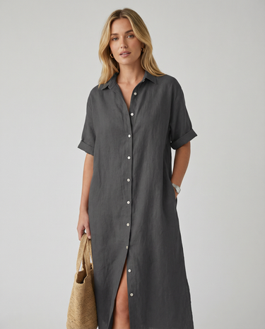 Summer Breeze Shirt Dress – Relaxed Cotton-Linen Comfort