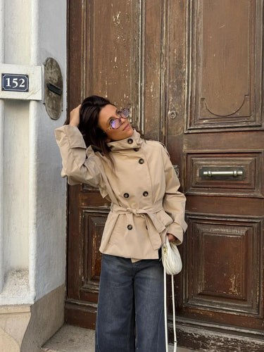 Ottoline | Tailored Water Repellent Trench Coat with Belt
