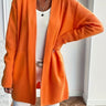 Rosemary | Long Open Front Cardigan with V Neckline