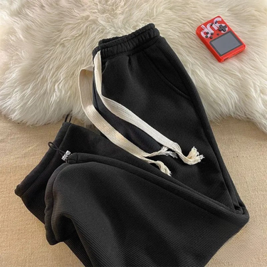 Genevieve | Soft Sherpa Fleece Lounge Trousers With Elastic Waist