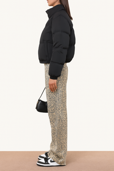 Leopard Print Wide-Leg Jeans – Bold Pattern Relaxed Denim