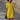 Yellow V-Neck Vintage Mini Dress – Three-Quarter Sleeve Casual Dress