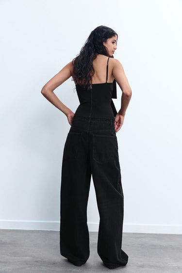 Sparkle Bow Crop Top – Lightweight Embellished Short Sleeve Top