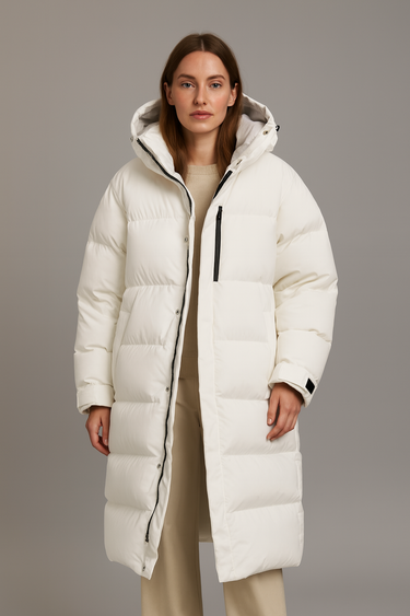 Longline Hooded Puffer Coat – Ultra-Warm Winter Outerwear Jacket