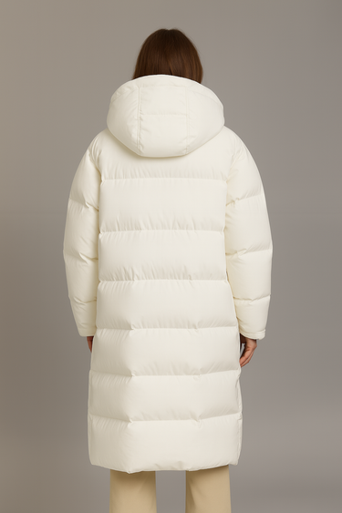 Longline Hooded Puffer Coat – Ultra-Warm Winter Outerwear Jacket