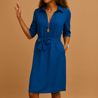 Relaxed Work Midi Dress – Smart Casual Everyday Dress