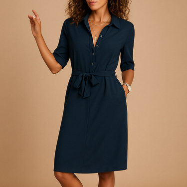 Relaxed Work Midi Dress – Smart Casual Everyday Dress