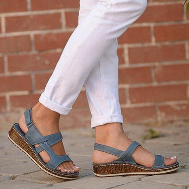 Summer Sandals with Adjustable Straps – Cork Wedge Sandal