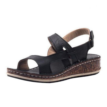 Summer Sandals with Adjustable Straps – Cork Wedge Sandal