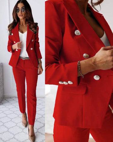 Double-Breasted Suit Set – Tailored Blazer and Slim Trouser Co-Ord