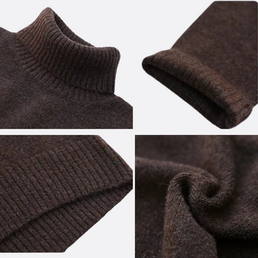 Oversized Turtleneck Sweater – Warm Dark Chocolate Jumper