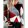 Rhiannon | Colour Block Crew Neck Jumper with Long Sleeves