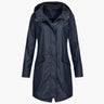 Sabrina | Long Lightweight Rain Jacket with Drawstring Hood