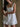 White Linen Mini Dress – Gathered Bust Strappy Button-Front Dress