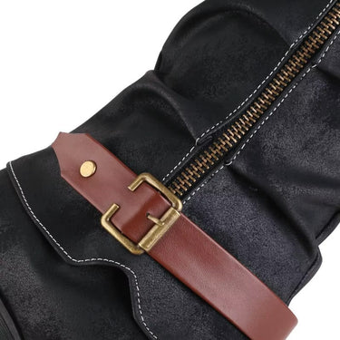 Knee-High Knit Cuff Boots – Faux Leather Slouch Winter Boots